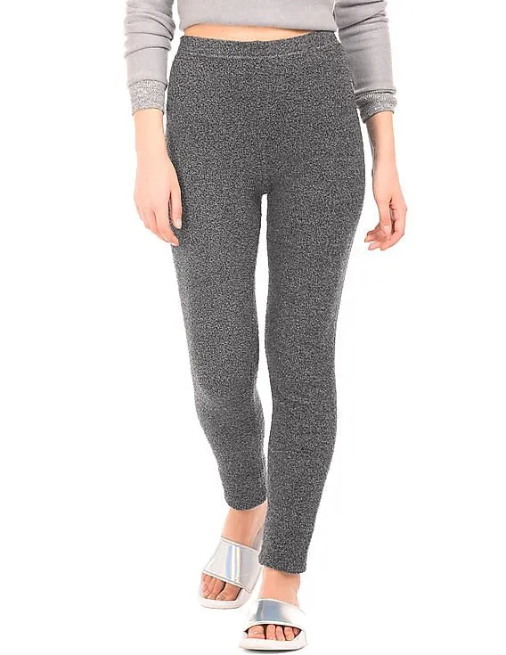 Aeropostale Fuzzy Skinny Fit Leggings